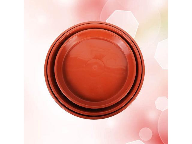 10pcs Plastic Flowerpot Drip Tray Plant Pot Saucer for Fleshiness Planter Garden Balcony - Type 280 (Red)