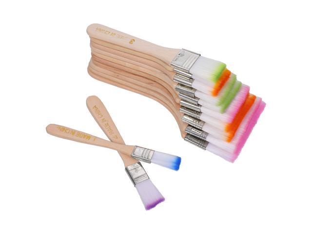 12Pcs Useful Practical Flat Paint Brushes Set Drawing Brush for Adult Painting Kids