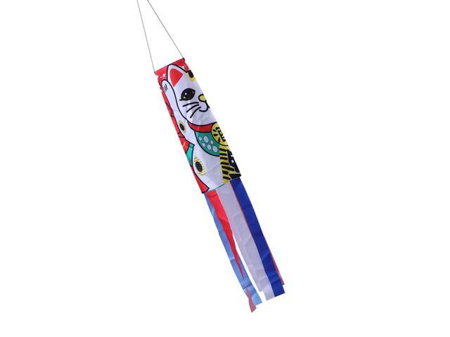 70CM Japanese Koi Nobori Carp Wind Socks Koinobori Lucky Cat Pattern Fish Flag Hanging Wall Decor Festival Decoration Gifts