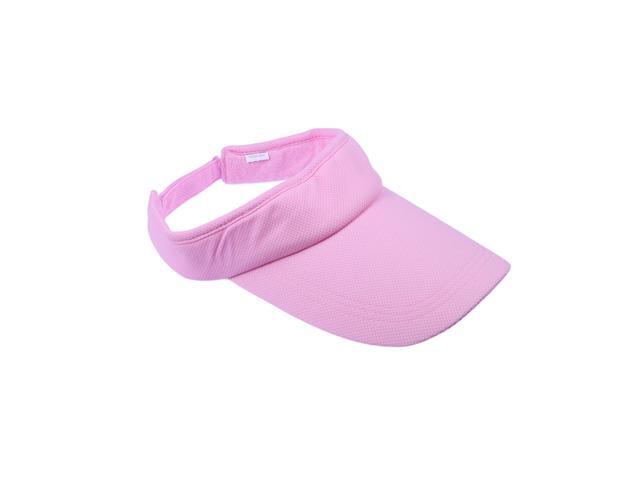 Sun Visors Cap Adjustable Sports Sun Hat for Outdoor Travel Exercises (Pink)