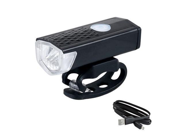Rechargeable Headlight Waterproof 245 Lumens Adjustable Bike Front Light with 3 Lighting Modes (Black)
