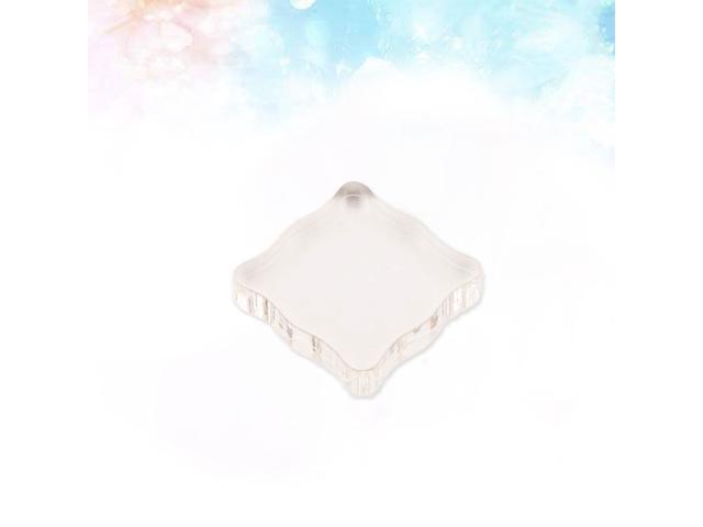 Acrylic Stamping Block Acrylic Clear Rubber Stamping Tools for Stamp Craft Easy Handle Square Shape Clear Fun Pad for Scrapbooking Crafts