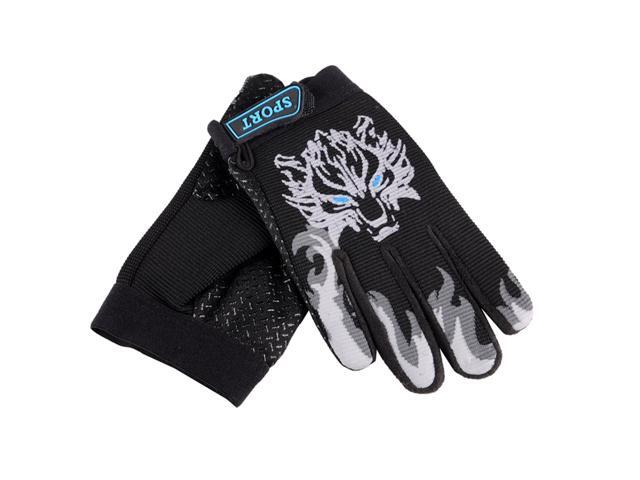 Kids Fitness Cycling Gloves Mountain Bike Riding Gloves Outdoor Sport Tactical Gym Gloves Size (Black)