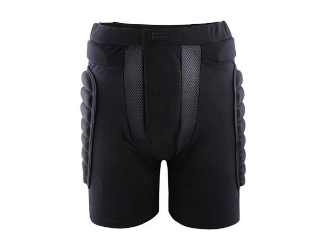 New Adult Child Black Snowboarding Protective Gear Ski Skating Equipment Hockey Pants Skate Riding Sports Pants Nappy(Black XS)