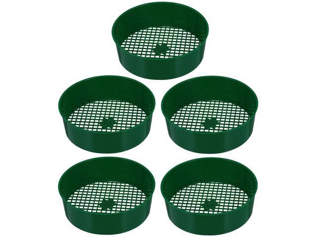5pcs Mesh Sifting Pan Garden Sieve Gardening Tool Riddle for Compost Soil Stone