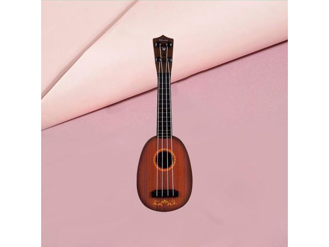 Black Cylinder Simulated Ukulele Guitar Toy Children's Music Early Education Guitar Plaything for Home School Birthday Gift