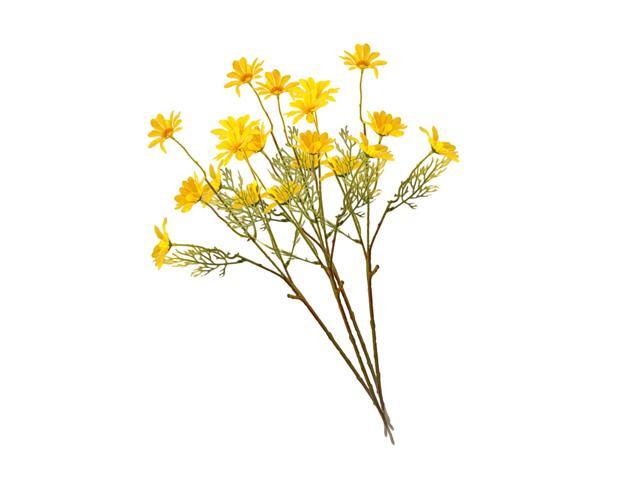 1pc Simulated Bouquet Daisy Artificial Flower Adornment Household Decoration for Home (Yellow 4 Forks)