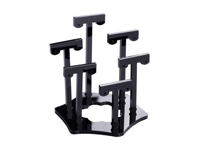 Plum Shaped Earrings Shelf Jewelry Display Stand Eardrop Display Rack Organizer Earrings Storage Holder for Shop Home (Black)