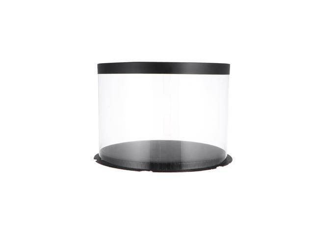 Plastic Cake Box Round Cake Packaging Boxes Transparent Organizer for Home Dessert Shop (Black Single-layer) (8inch)