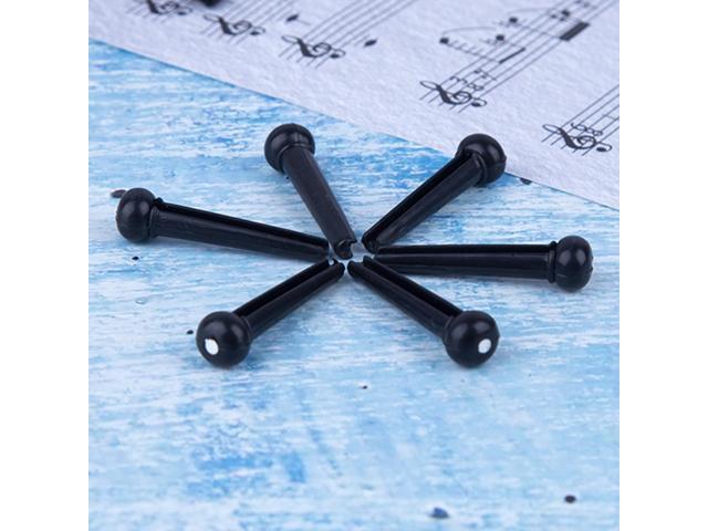 100pcs Ballad Guitar Bridge Durable String Nails Pin String Studs String Pegs Guitar Accessories (Black)