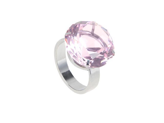 1pc Crystal Napkin Ring Fashion Napkin Holder Durable Napkin Buckle Table Decoration for Wedding Banquet Pink