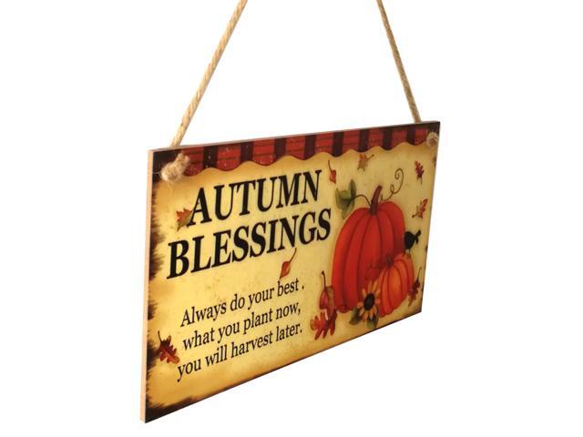 Indoor Outdoor Wooden Thanksgiving Festival Pumpkin Pattern Hanging Board Door Wall Signs Decor