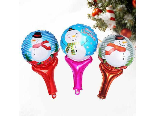 3pcs Christmas Aluminum Foil Balloons Snowman Round Shaped Balloons Party Supplies Holiday Decorations