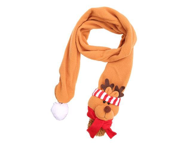 Christmas Decorative Scarf Winter Xmas Elk Scarves for Boys Girls