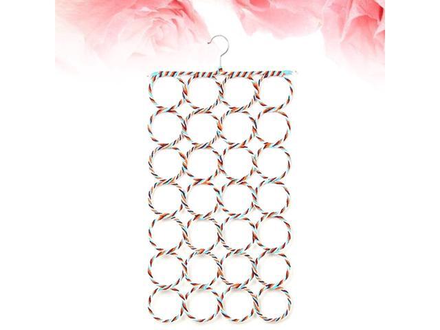 1pc 28-circle Scarf Rack Tie Racks Multi-purpose Circle Scarf Rack Wardrobe Belt Storage Racks Environmentally Friendly Hangers Scarf Hook