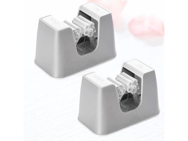 2PCS Wall Mount Mop Hanger Punch Free Self-adhesive Hook Plastic Broom Holder Organizer Rack for Home Bathroom Kitchen (Grey)