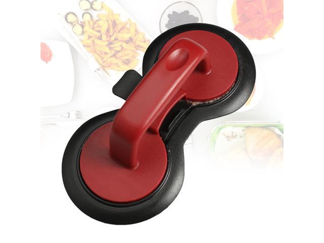 ABS Double Holes Makers Burger Press Meat Maker Manual Meat Press Meat Cutlet Mold (Red)