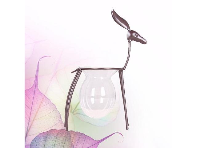 Deer-shaped Iron Display Stand Classic Planter Flower Pot Stand Holder Iron Pothook Stand (SWithout Plant)