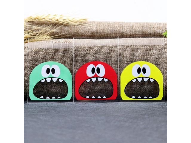 100PCS 7 x 10cm Cartoon Candy Cookie Bakery Biscuit Plastic Bags for Homemade Baking Gift Packaging(Green)