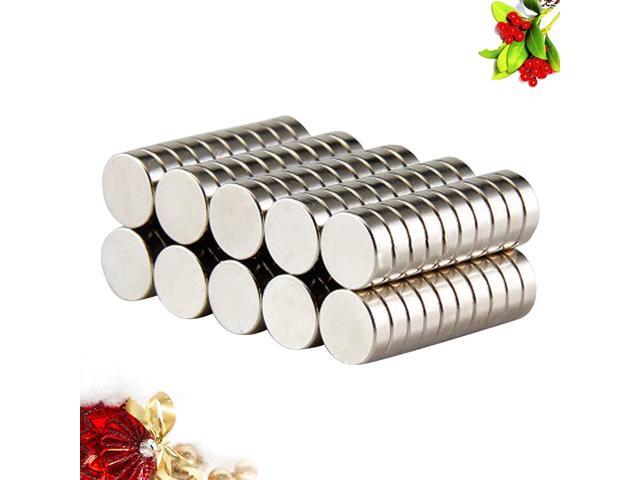 80PCS Fridge Round Magnets Permanent Magnet Portable Magnetic Push for Refrigerator Arts Crafts Science Projects Whiteboard - 8x2mm