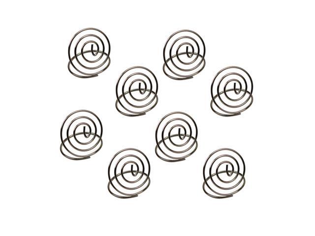24 Pcs Stainless Steel Creative Round Shape Holder Circle Stereo Note Pad Table Number Holders Menu Clips(Silver)