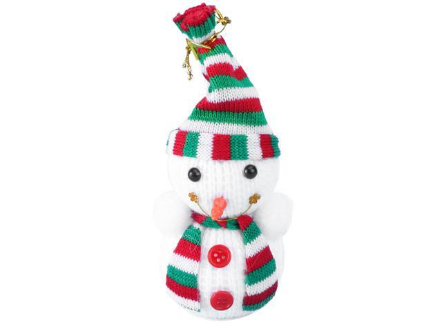 Christmas Decor Dolls Scarf Santa Claus Snowman Standing Hanging Ornaments Table Decorations Gift 14x10cm (Random Color)
