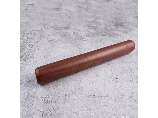 Non-stick Rolling Pin Solid Wood Dough Pastry Roller Fondant Cake Noodle Baking Tool Dumpling Utensils Kitchen Supplies (30x3cm)