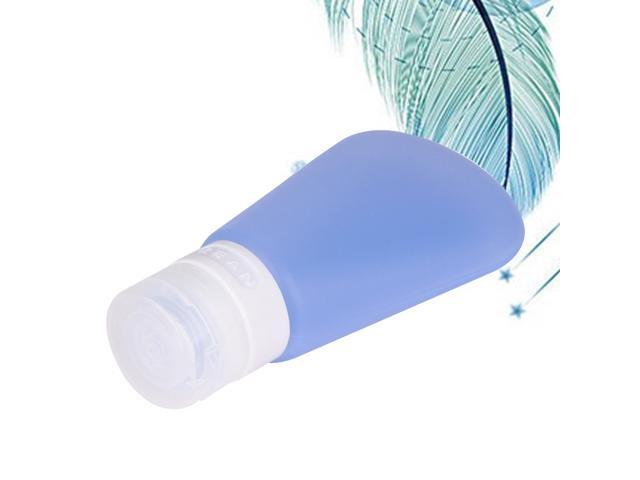 60ml Silicone Travel Bottles Leakproof Containers Set Portable Travel Bag Refillable Spray Squeeze Accessories (Blue)
