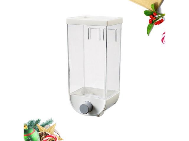 Kitchen Grain Storage Container Cereals Granola Dispenser Hanging Storage Box Storage Case - 1500ml (White Random Color Rotary Knob)