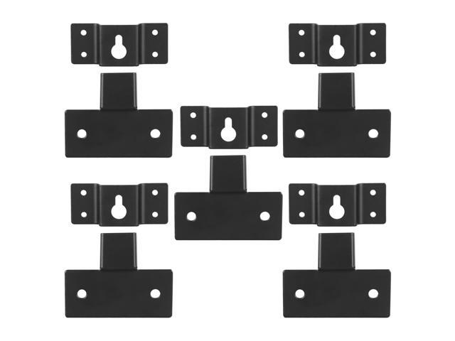 5PCS Universal Wall Mounted Speaker Hanger Speaker Wall Brackets Holder for Home Store Hospital (Black)