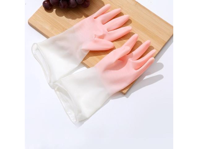 1 Set 3 Pairs Rubber Household Bowl Cleaning Gloves Waterproof Laundry Gloves Hand Protective Mitts Kitchen Gloves Dishwashing Gloves (S Assorted