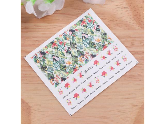 6PCS Cartoon Hawaii Design Nail Art Sticker Tip Decal Manicure Decoration Watermark Nail Art Tip for Women Girls Ladies(M+602)