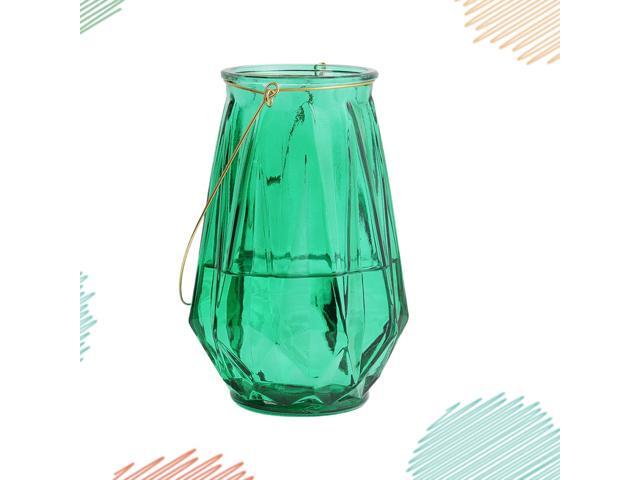 Rhomboid Transparent Glass Vase Flower Hydroponics Vase Creative Desktop Water Planting Ornament for Home Office Hotel