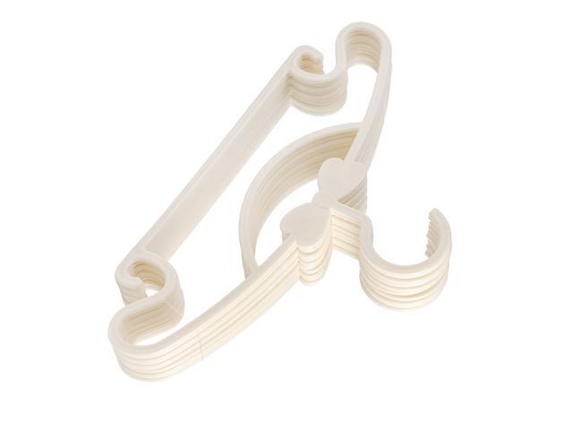 10pcs Anti-slip Kids Clothes Hangers Practical Clothes Hangers Plastic Clothes Hangers Durable Coat Hook for Kid Home (White)
