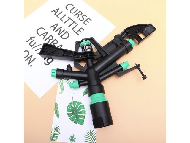 Metal 360 Degree Automatic Rotating Sprinkler Head Lawn Garden Irrigation Tools Adjustable Range Sprinkler (1 Inch 5 Nozzles)