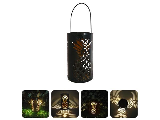 1pc Durable Chic Solar Hanging Lamp Iron Hollow Hanging Light for Garden Outdoor