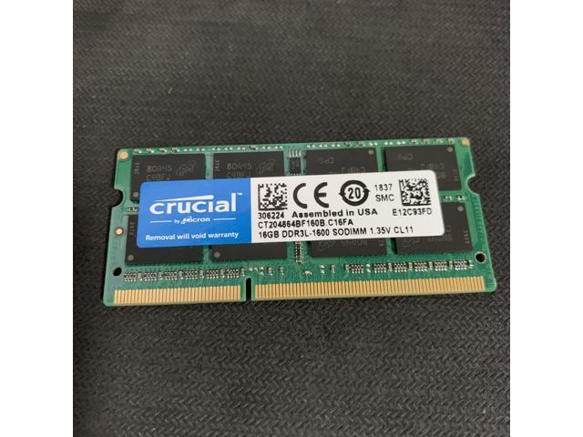 16GB DDR3L 1600MHz SODIMM Memory Compatible CT204864BF160B Dell inspiron 15-7568 