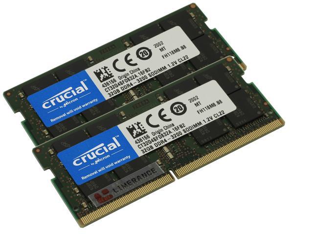 NeweggBusiness - CT2K32G4SFD832A Crucial 64GB Kit (2 x 32GB) DDR4