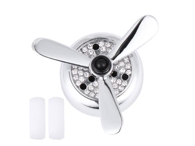 3pcs Car Air Purifier Outlet Car Perfume Aromatherapy Car Decoration for Air Outlet Air Conditioner (1pc Silver Alloy Rhinestone Type + 2pcs