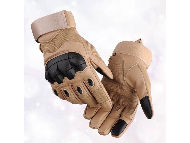 Outdoor Gloves Thicken Warm Windproof Gloves Anti-slid Touch Screen Gloves for Driving Cycling Motorcycle Camping (Black Size M)