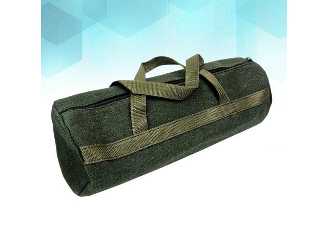 High Capacity Thickened Auto Repair Kit Canvas Bag Car Repair Tools Storage Tote Pouch Portable Tool Organizer (Round 35x13cm)