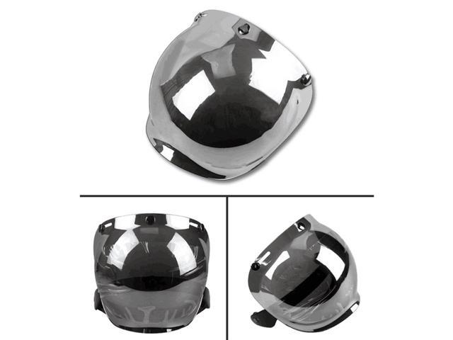 1PC Motorcycle Helmet Lens Retro Helmet Bubble Lenses Three Button Type Helmet PC Visor Motorcycle Helmet Bubble Mirror for Helmet Use with Bracket