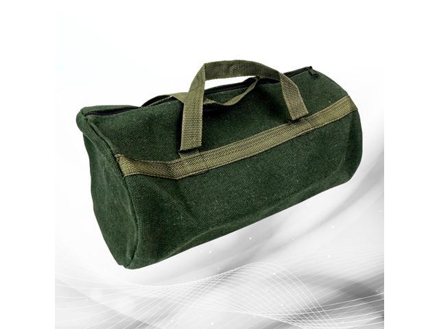 High Capacity Thickened Auto Repair Kit Canvas Bag Car Repair Tools Storage Tote Pouch Portable Tool Organizer (Round 35x13cm)
