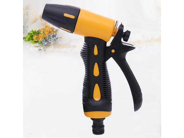 1Pc Plastic Car Hose Nozzle with Non Handle Versatile Water Nozzle Washing Sprayer High Pressure Auto Spray Nozzle (Yellow)