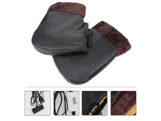 1 Pair 12V Heated Gloves Motorcycle Handle Bar Muff Detachable Warm Keeping