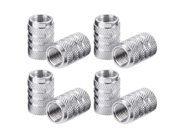 8pcs Tire Stem Caps Aluminium Car Dustproof Caps Tire Wheel Stem Air Caps (Silver)