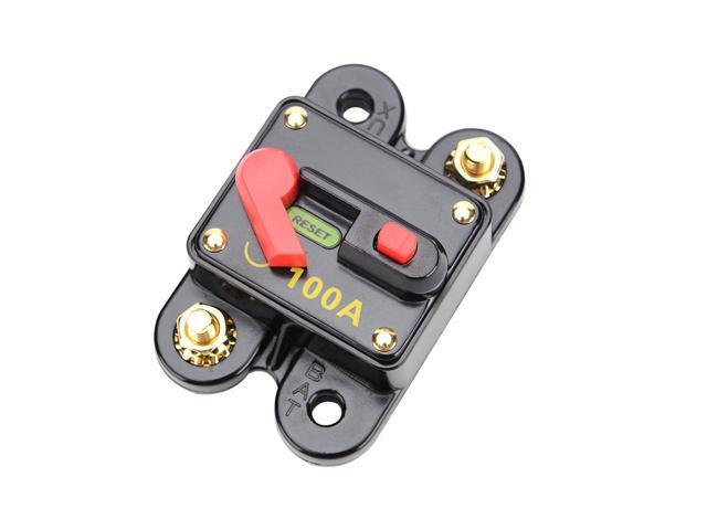 Waterproof 100 Amp Manual Reset Circuit Breaker Switch 12V Car SUV Marine Boat