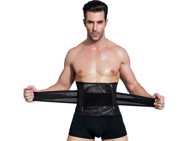 Men Woman Slimming Trimmer Waistband Body Weight Loss Waist Belly Fat Calorie Burning Belt Size M (Black)