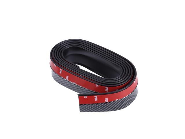 Anti-Collision Strip Car Front Bumper Anti-scratch Carbon Fiber Front Lip Side Back Bumper Protector (Black)