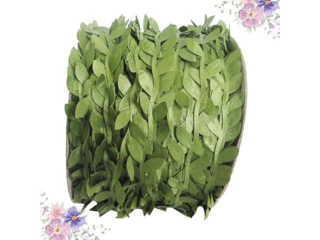 2PCS Wreath Leaves Decorations Simulation Green Rattan DIY Garland Ornament Background Hanging Rattan for Door Window